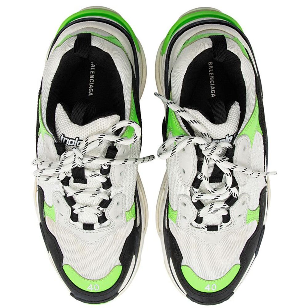 Balenciaga Calfskin Mesh Triple S Sneakers - Size 10 / 40 - Picture 4 of 8
